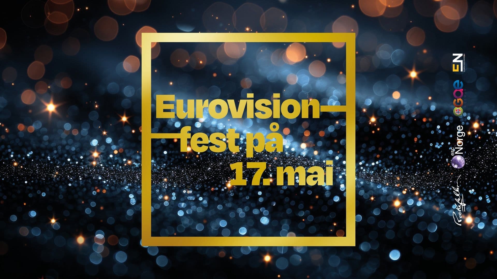 Promotional graphic for Eurovision-fest på 17. mai!