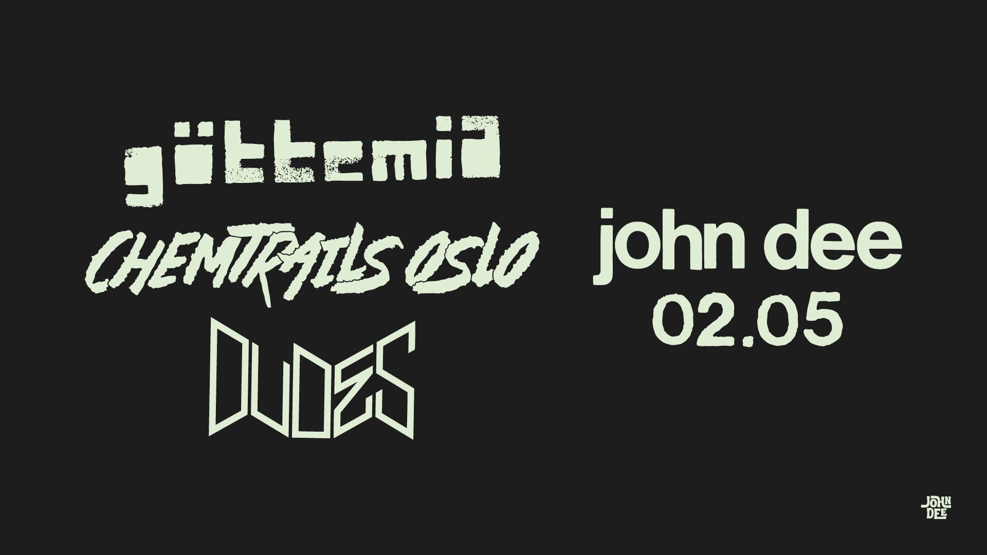 Promotional graphic for Chemtrails Oslo – releasekonsert