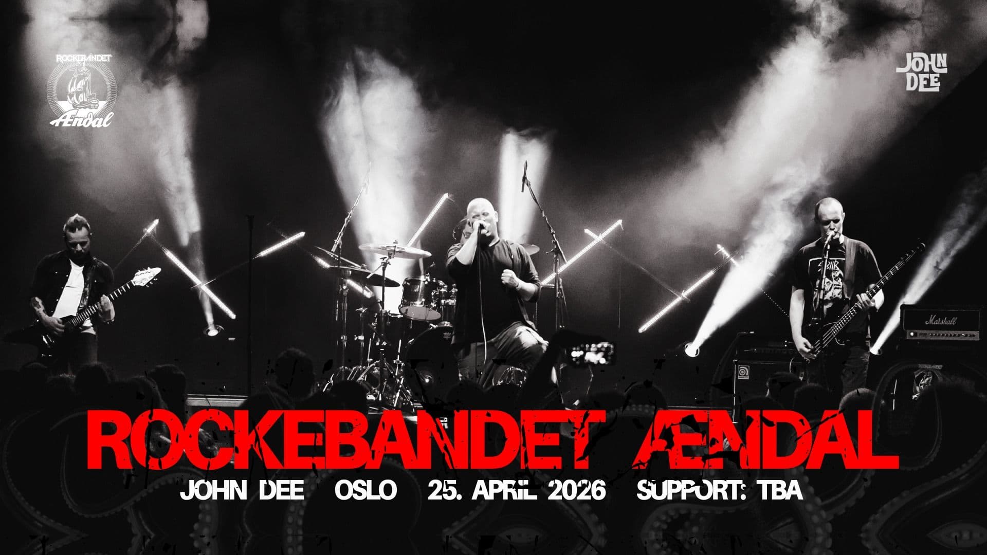 Promotional graphic for Rockebandet Ændal