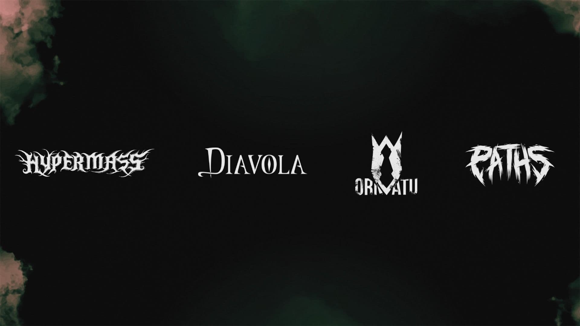 Promotional graphic for Hypermass + Ornatu + Diavola + PATHS