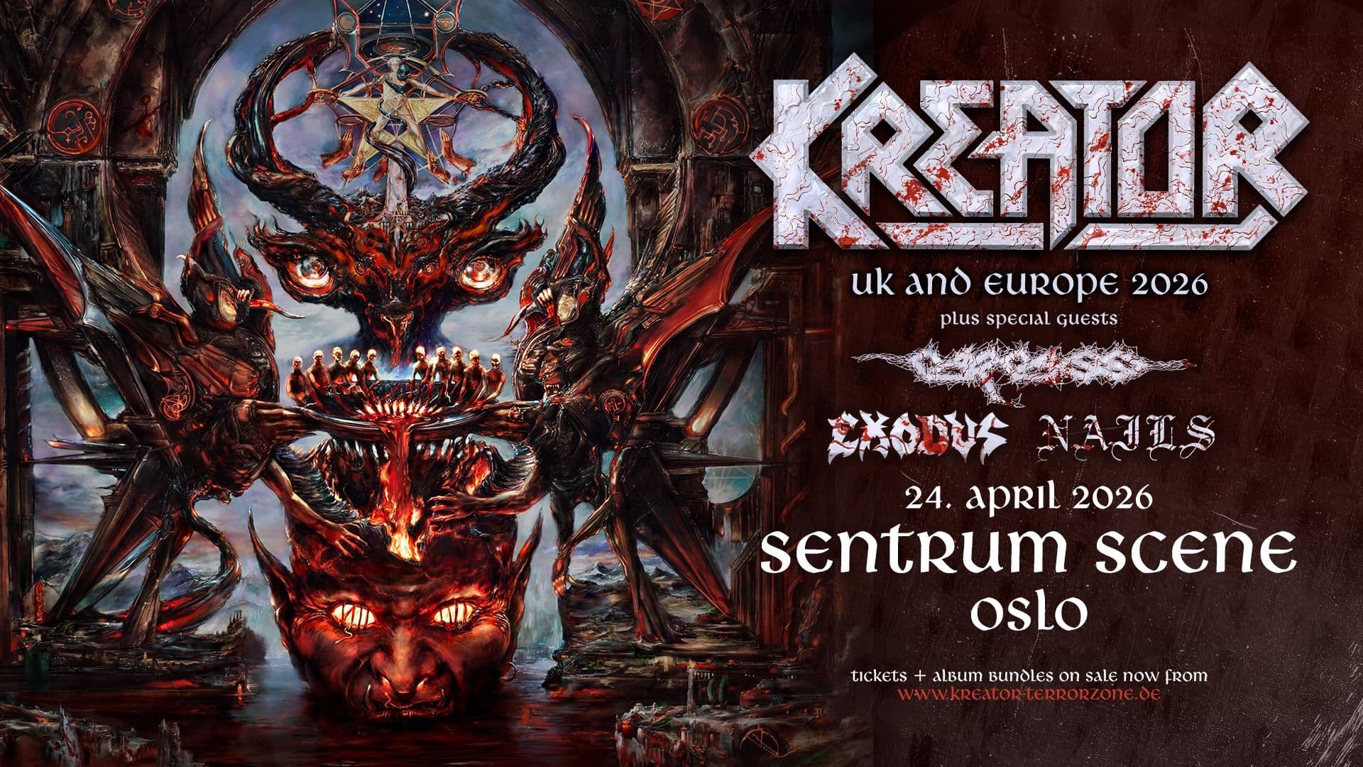 Promotional graphic for Kreator