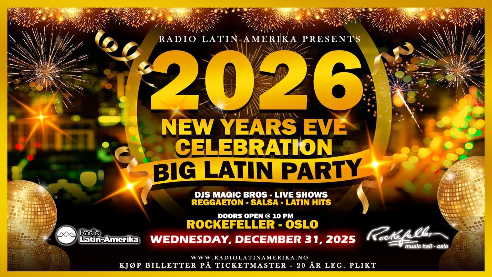 Promotional graphic for Big Latin Party
