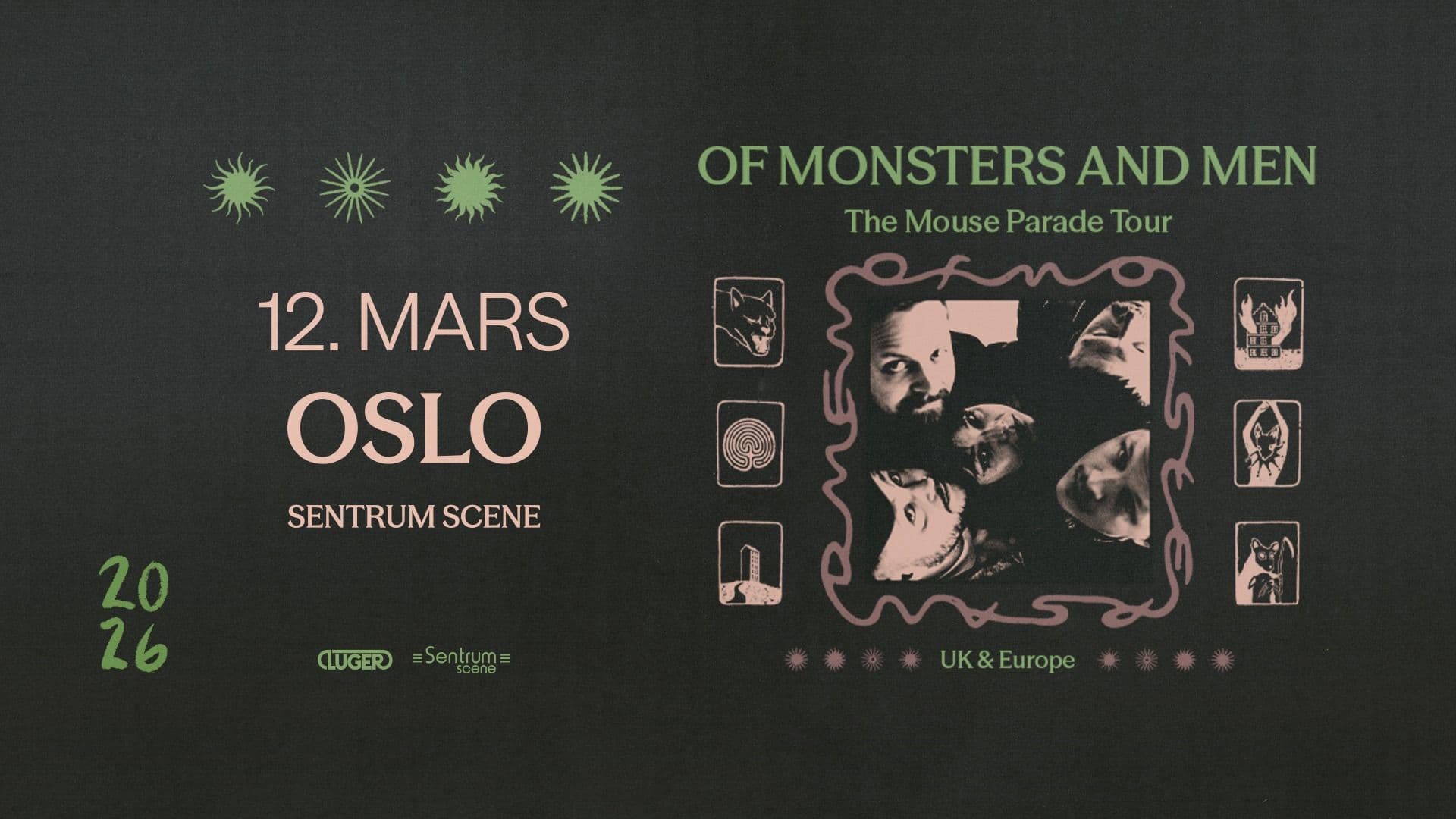Promotional graphic for Of Monsters and Men