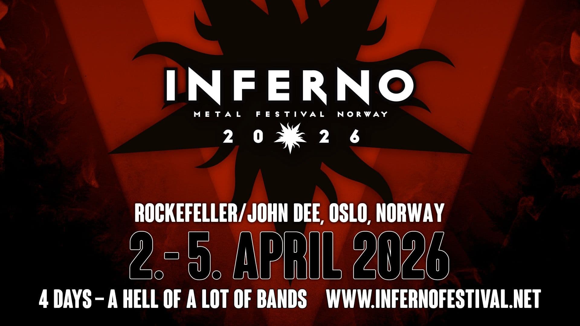 Promotional graphic for Inferno Metal Festival 2026