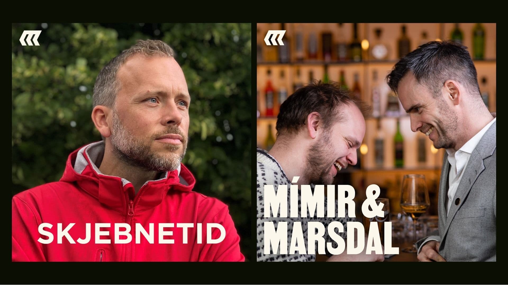 Promotional graphic for Mimir&Marsdal + Skjebnetid m/ Audun Lysbakken