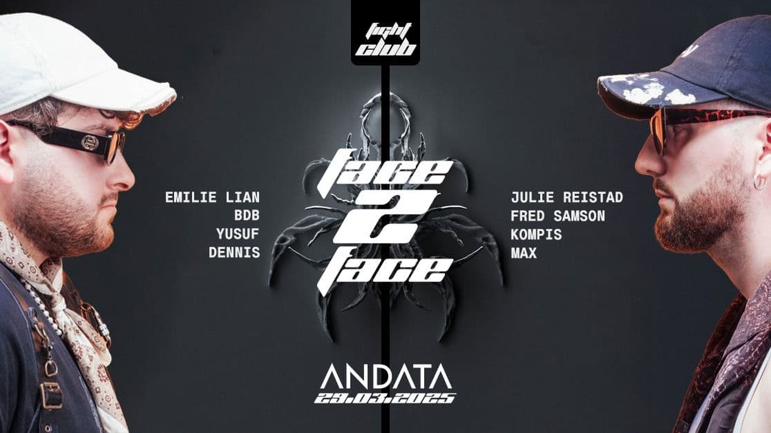 Promotional graphic for Face 2 Face