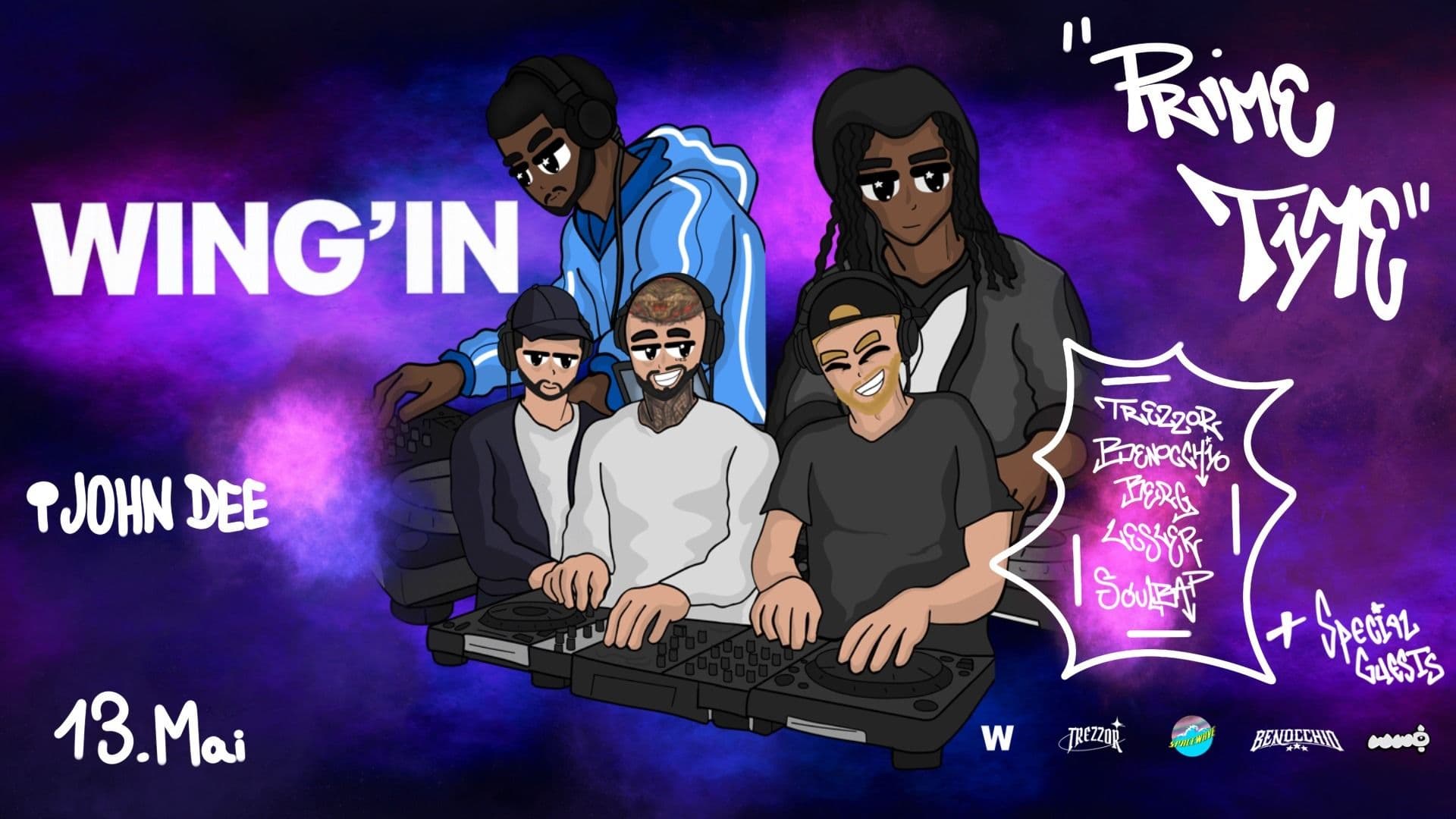 Promotional graphic for WING’IN Presents: Prime Time