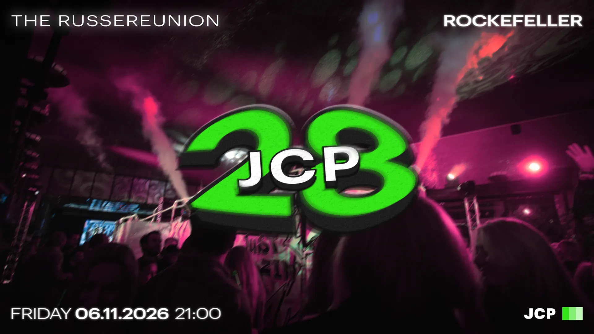 Promotional graphic for JCP 28 år