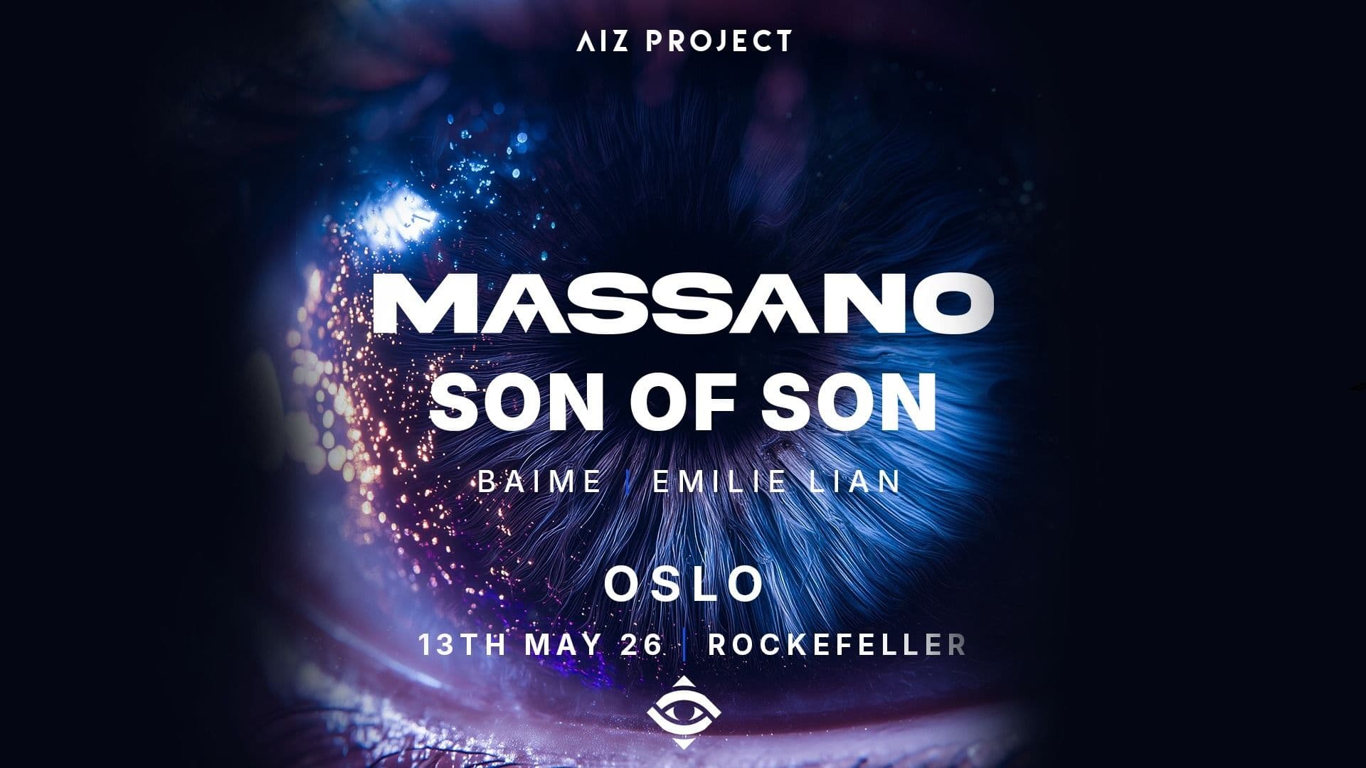 Promotional graphic for The AIZ Project: Massano + Son of Son