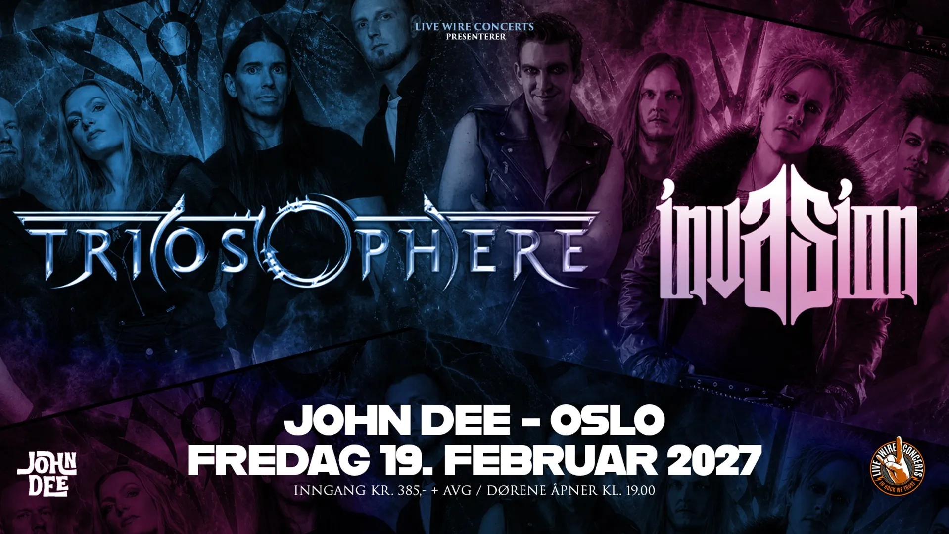 Promotional graphic for Triosphere + Invasion