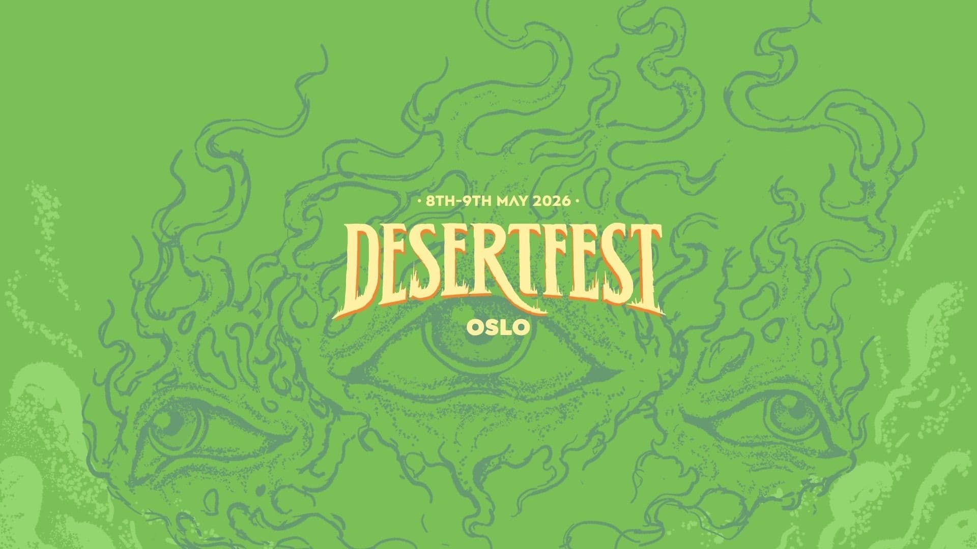 Promotional graphic for Desertfest Oslo 2026