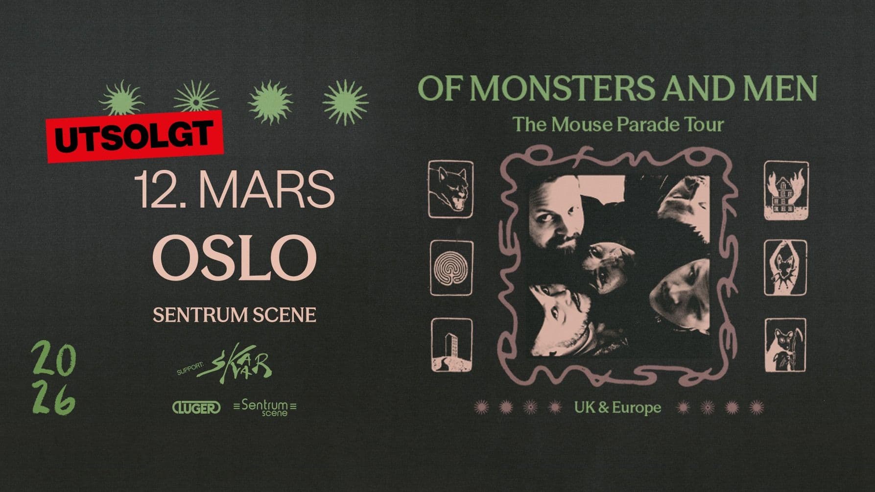 Promotional graphic for Of Monsters and Men