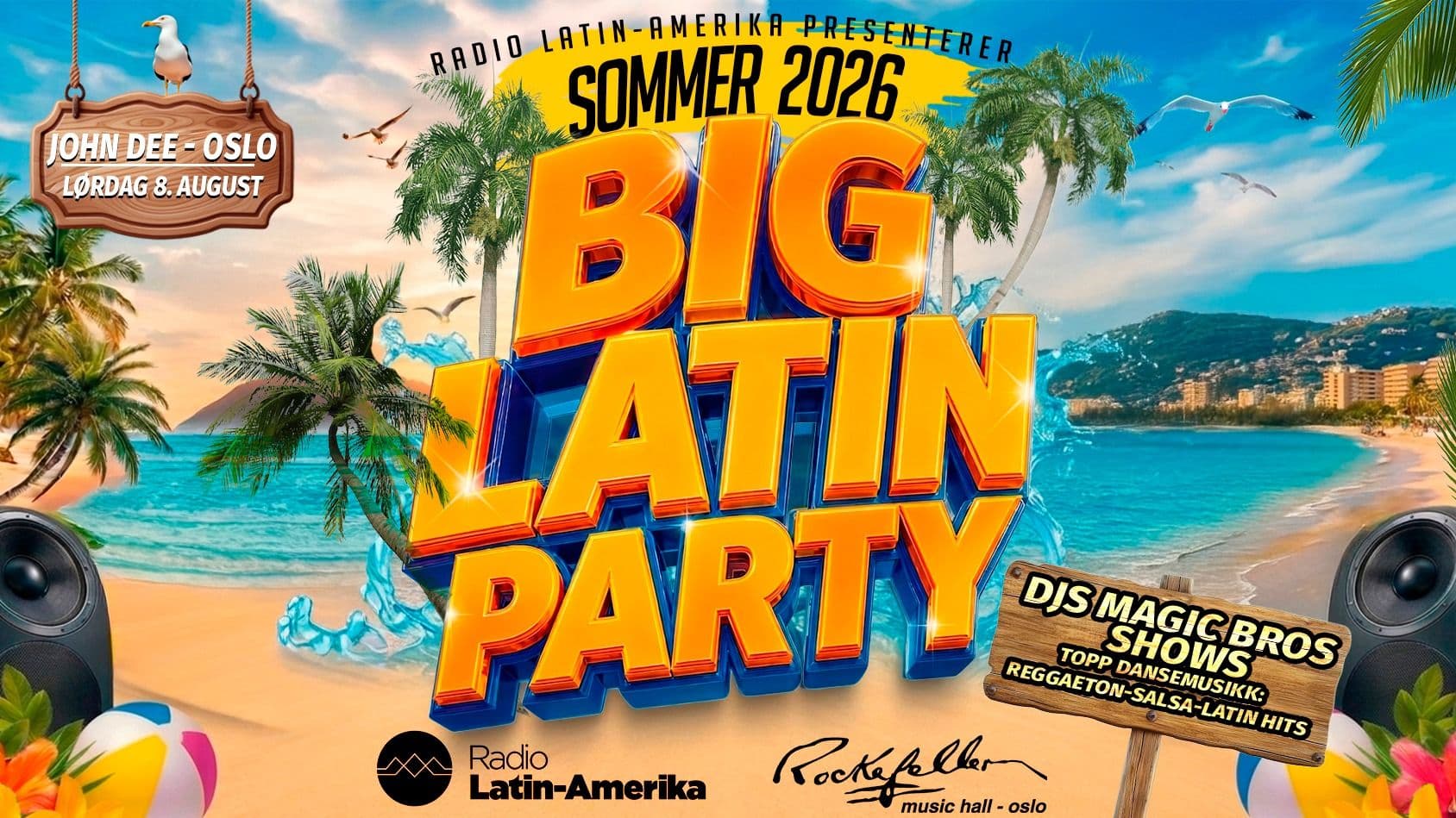 Promotional graphic for Big Latin Party