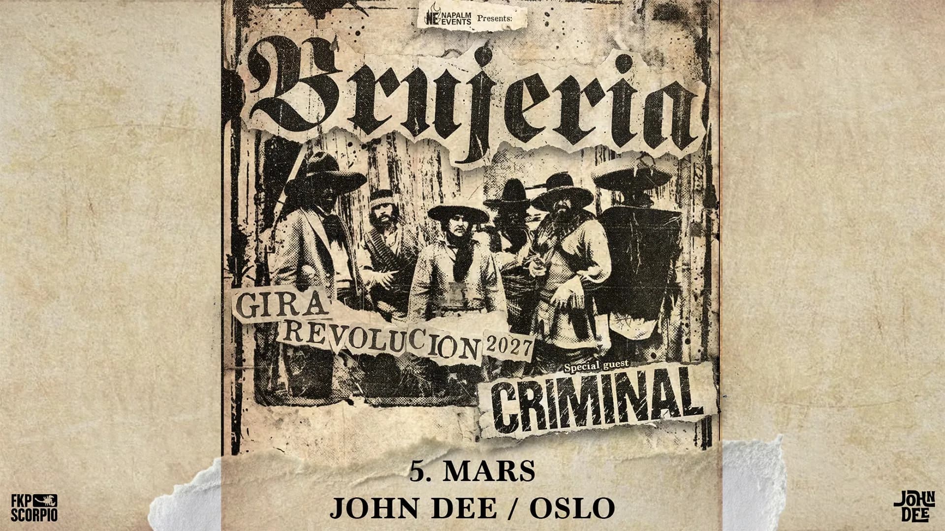 Promotional graphic for Brujeria