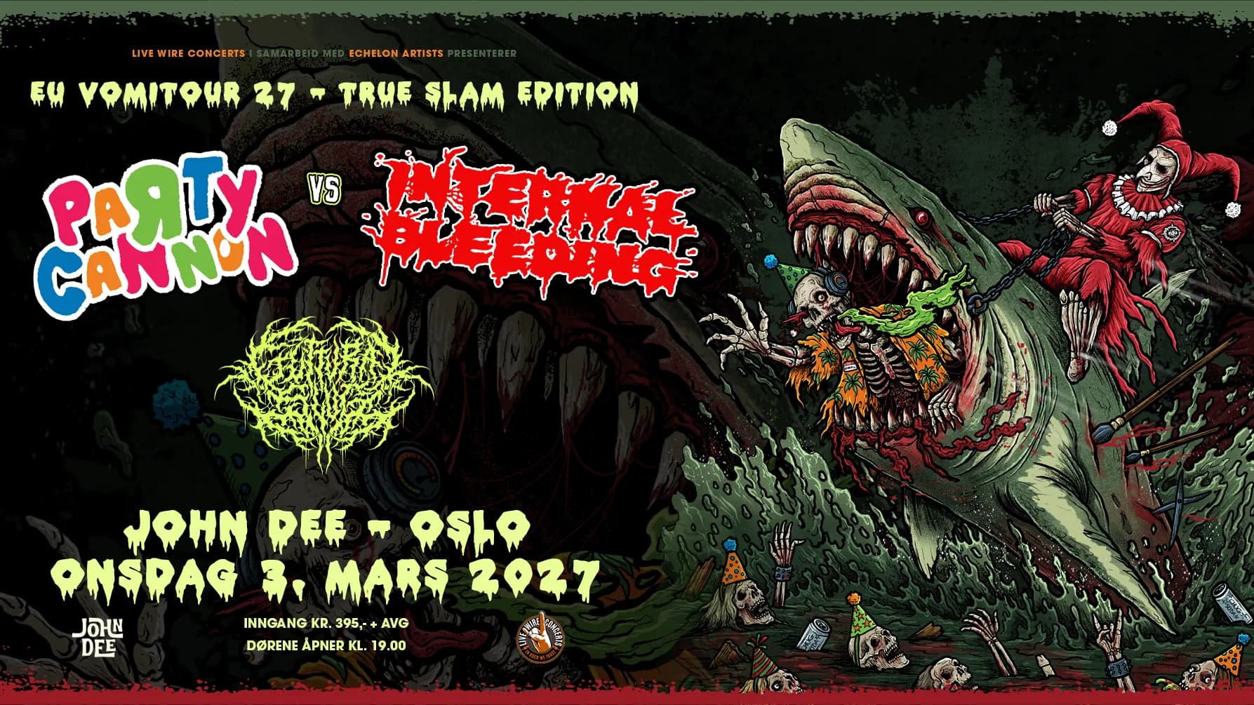 Promotional graphic for Party Cannon + Internal Bleeding