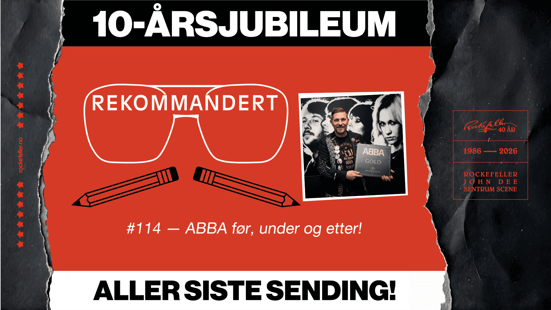 Promotional graphic for Rekommandert #114