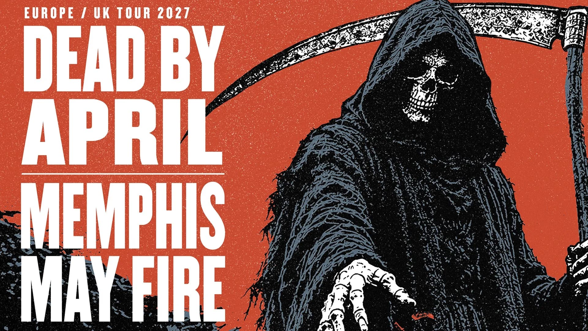 Promotional graphic for Dead by April + Memphis May Fire