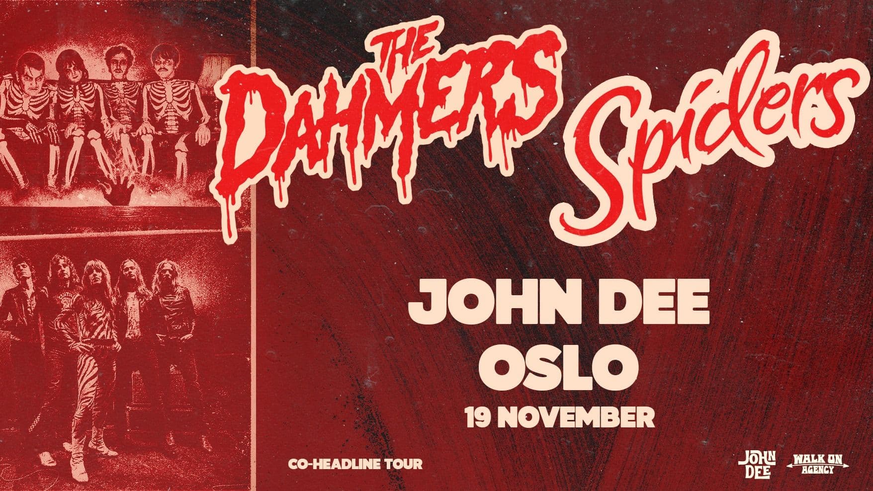 Promotional graphic for The Dahmers + Spiders
