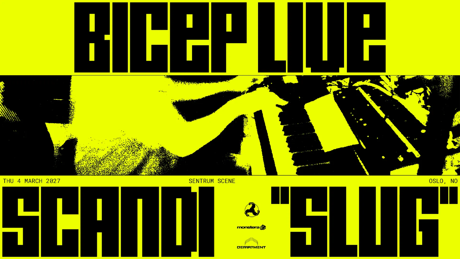 Promotional graphic for BICEP LIVE