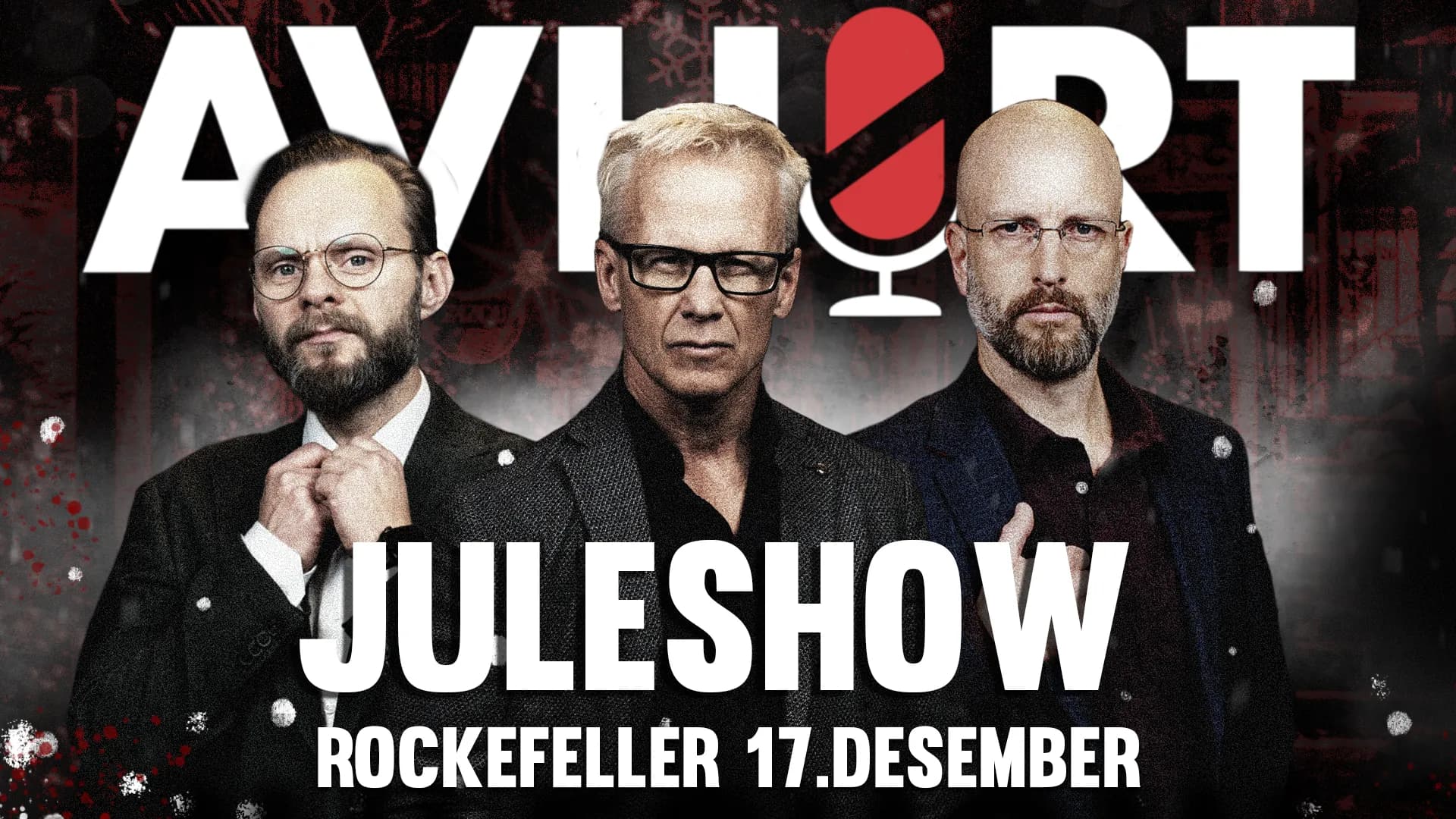 Promotional graphic for AVHØRT - Juleshow