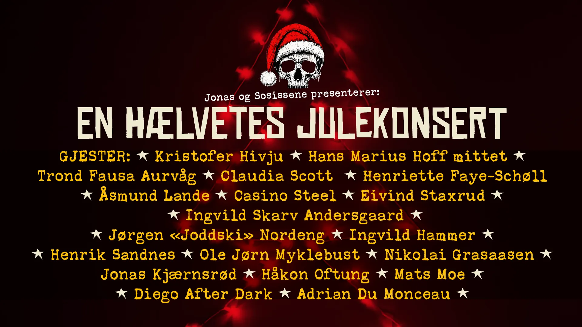 Promotional graphic for EN HÆLVETES JULEKONSERT