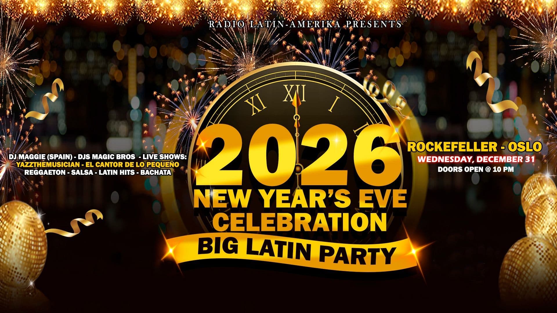 Promotional graphic for Big Latin Party