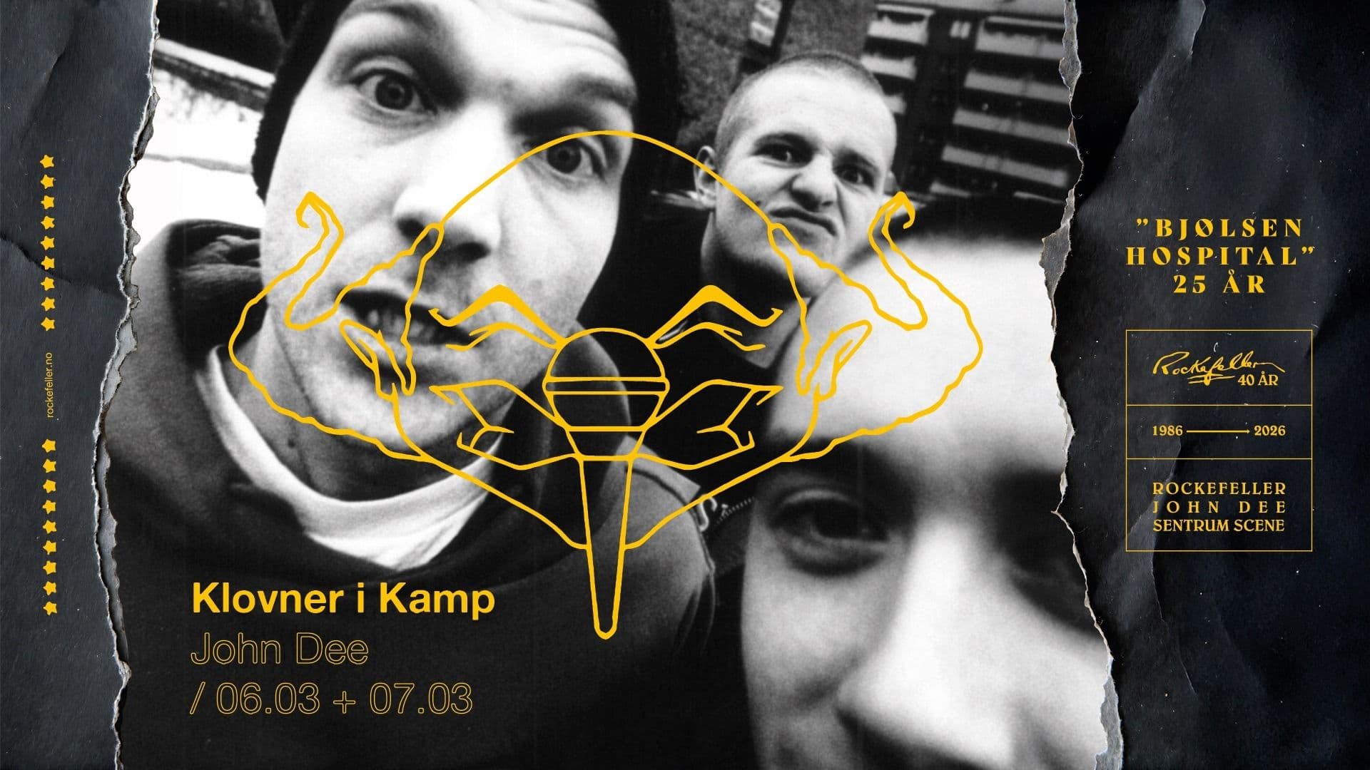 Promotional graphic for Klovner i Kamp