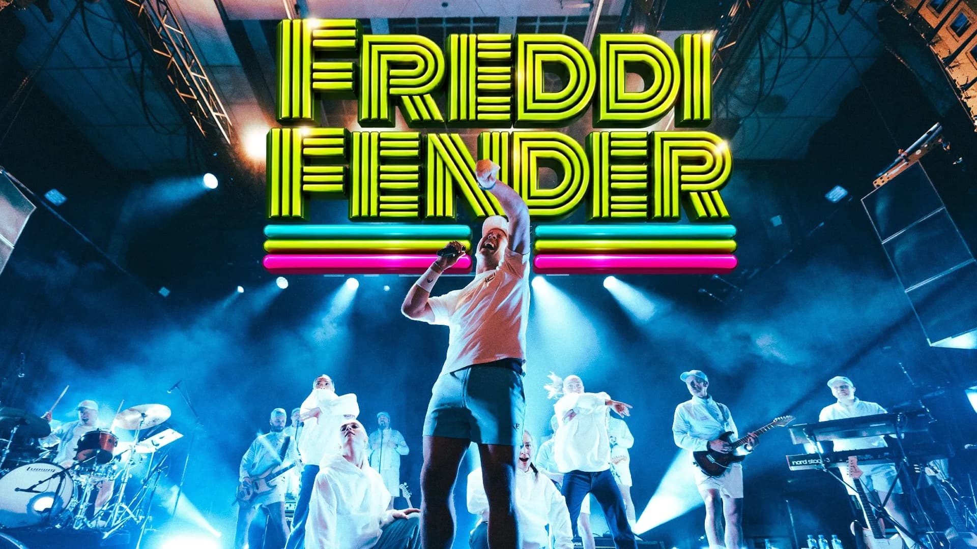 Promotional graphic for FREDDI FENDER & Heiagjengen