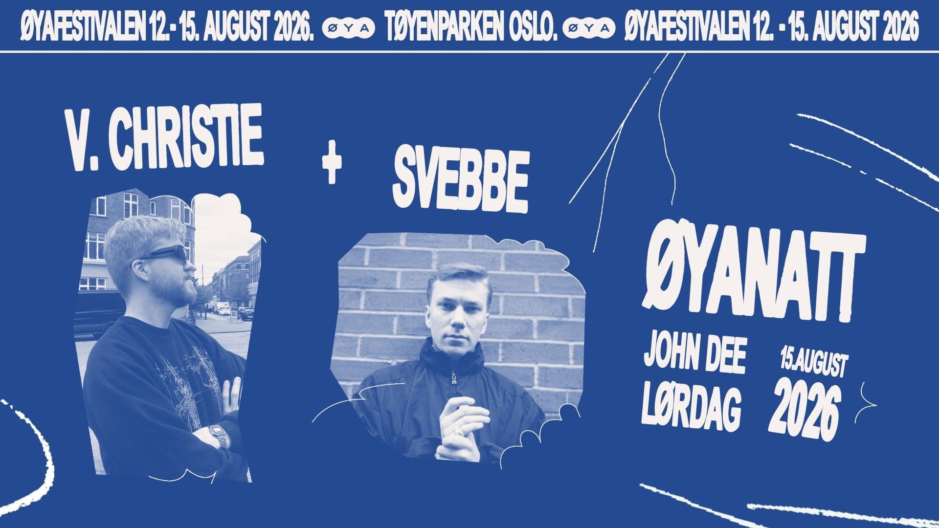 Promotional graphic for V. Christie + Svebbe