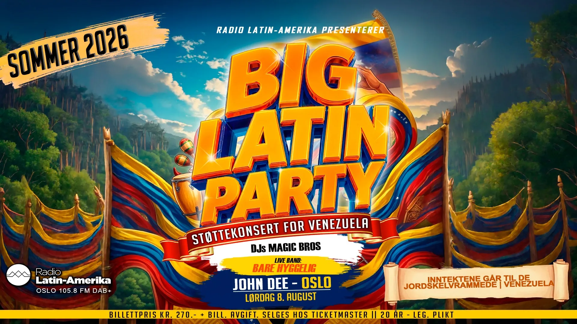 Promotional graphic for Big Latin Party