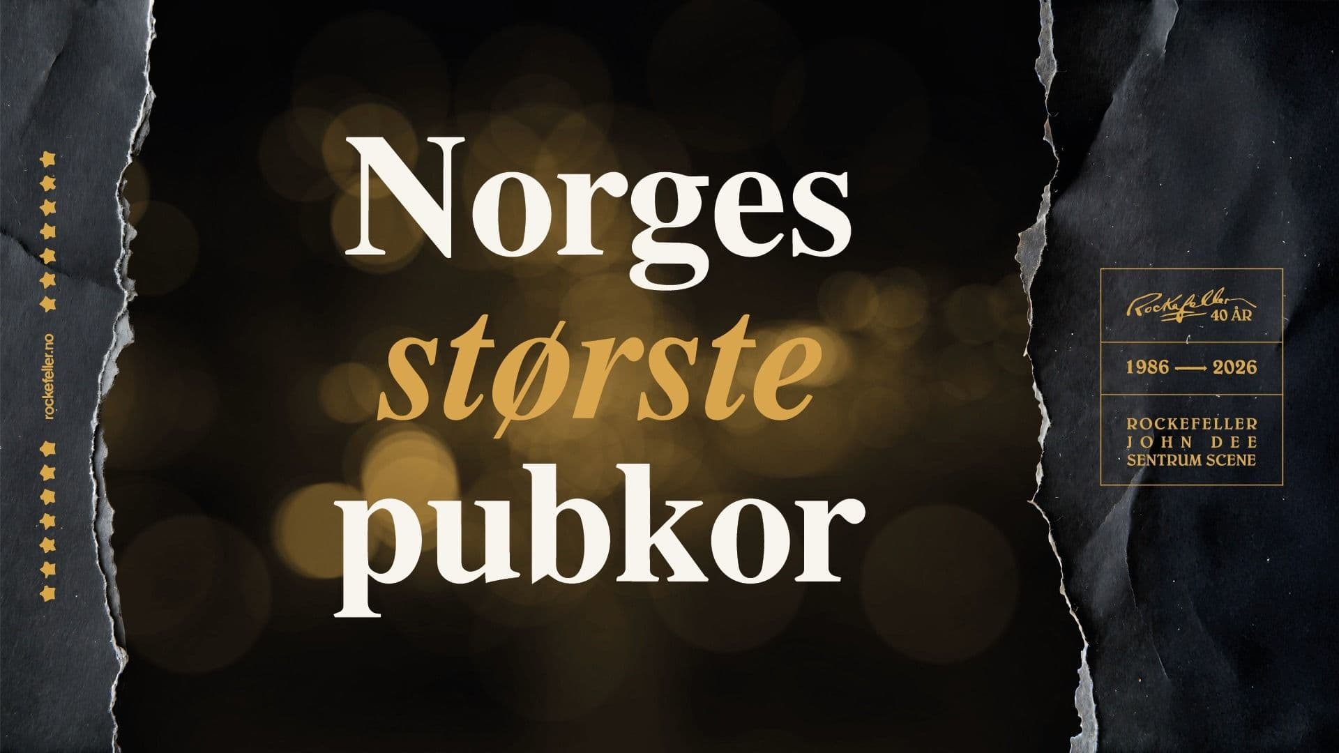 Promotional graphic for Norges største pubkor